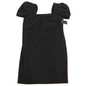 NWT Eloquii Black Dressy Puff Short Sleeve Sheath Dress Size 16